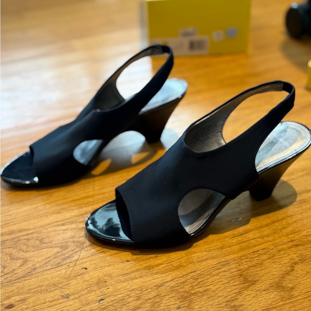 Elegant Black Slingback Heels